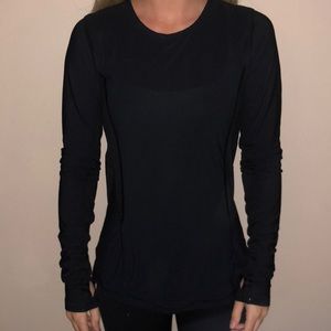 Black Lululemon long sleeve crew neck